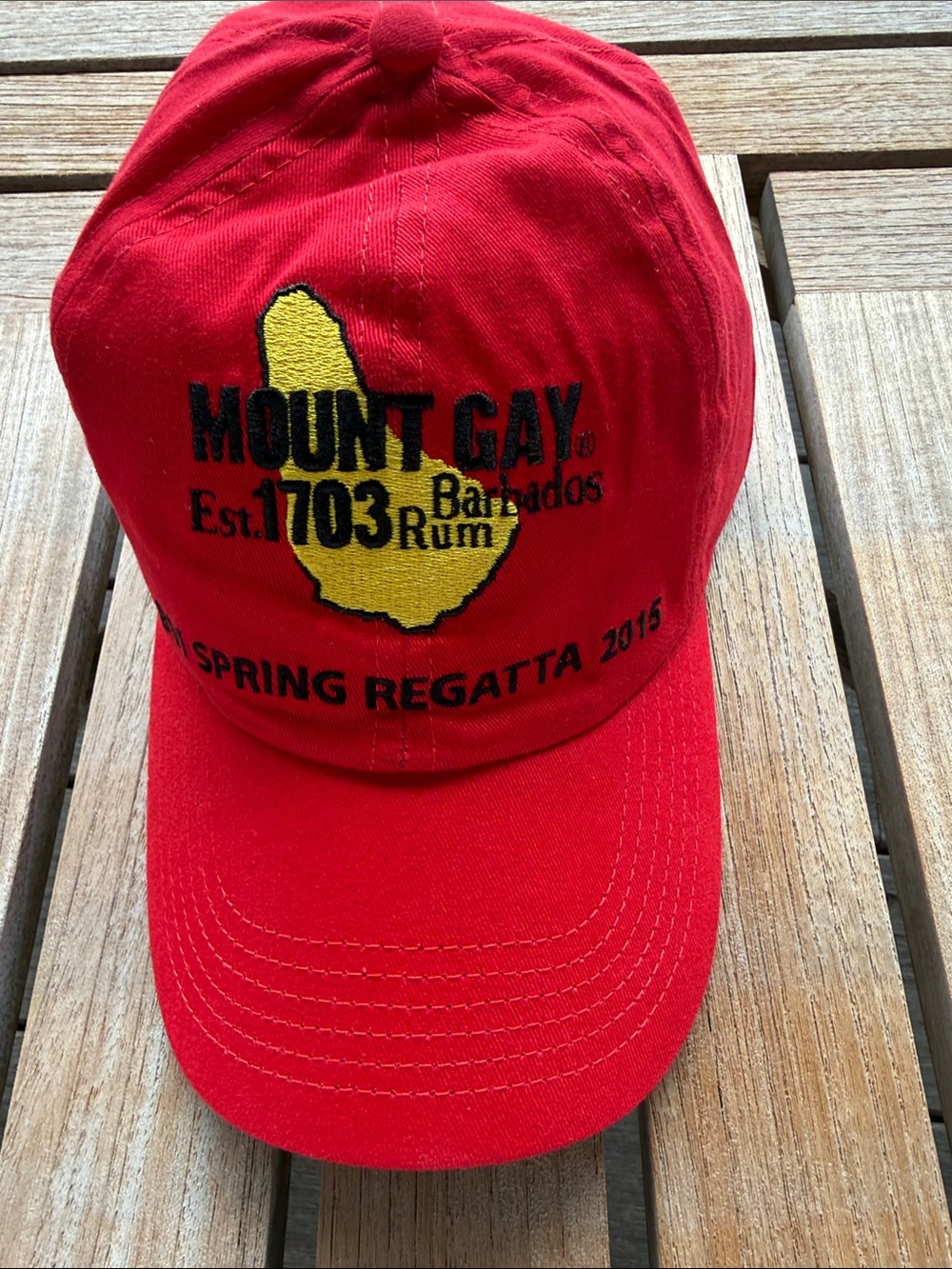 Mount Gay Rum Spring Regatta 2015 Barbados Red Sailing Hat Collectible